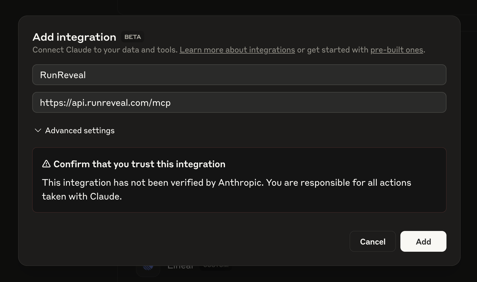 Claude MCP Setup Screen 1